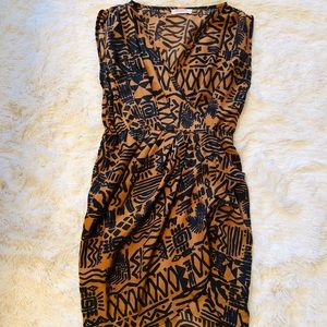 Tiki/Tribal Pattern Wiggle Dress